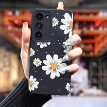 Una funda de teléfono de diseño circular amarillo adecuada para teléfonos de las series  Galaxy S25 Ultra, S24 PLUS, S23+, S22 y S21.Cuenta con absorción de impactos, diseño antideslizante y ligero, nuevo diseño de moda y funda blanda de TPU de alta calidad. - Colores mixtos - Ver 6