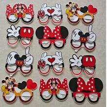 米奇俱乐部纸质眼镜套装，卡通米奇和米妮主题纸质眼镜，生日派对装饰面具，可爱派对拍照道具套装，适用于万圣节、圣诞节、复活节、新年等节日，适合派对和日常使用。 - 彩色 - 查看 6