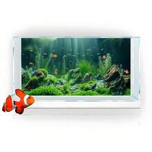 High Definition Aquarium Background Sticker, Realistic Underwater Landscape With Rocks And Plants, Suitable For Fish Tank, Reptile, Amphibious Terrarium, Available In Multiple Sizes, Creates Dreamlike Underwater Atmosphere, Photography Backdrop - Multicolor - View 6