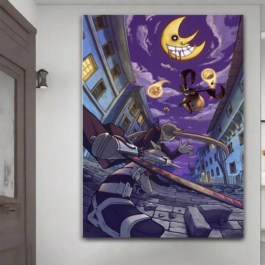 Framed Soul Eater Poster, Japan Anime Poster, Poster Print, Canvas Art Poster Wall Art Picture Print Modern Family Bedroom Decor Posters. Idea Gift For New Year, Thanksgiving Day, Christmas, For Room Decor, Kitchen Decor, Living Room Painting, Halloween Decor, Bathroom Decor, Home Decor, Wall Decor, Bedroom Decor. - framed(有框) - 查看 1