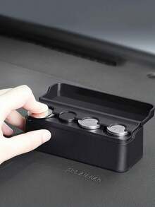 kumim 1pc Car Coin Storage Box, Car Coin Clip, Mixed Coin Bank, Multifunctional Adhesive Coin Holder For Car Car Storage Net Bag Car Items Car Storage Travel Essential1For Women Storage Organizer Travel Essentials Back To School Dormitory Storage Fall Decor - Multicolor - View 6