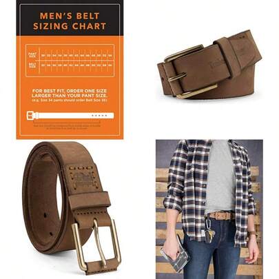 Men's 40mm Workwear Leather Belt