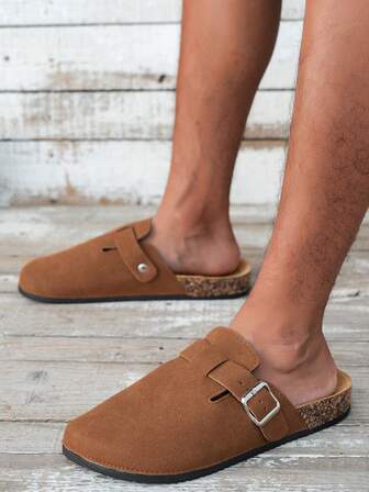 Unisex Slip-On Sandals, Adjustable Buckle Strap, PVC Shock-Absorbing Sole, Comfortable For Indoor & Outdoor Casual Wear, Suitable For Both Men And Women, Durable And Minimalist Design