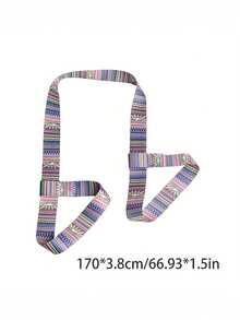 1 pieza Correa para estera de yoga, almacenamiento de estera de ejercicio, azul, iridio, a cuadros de siete colores soñadores, flor rosa retro, correa de cadena de doble capa, correa de sujeción multicolor, correa de almacenamiento, cuerda de estiramiento de yoga, correa para el hombro de yoga portátil, ejercicio de fitness, regalo de festival - Multicolor 2 - Ver 5