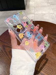 1 carcasă de telefon cu design drăguț și ecran complet, cu desene animate SpongeBob, caracatiță, stea de mare, alge marine, broască țestoasă, cochilie, crab, rezistentă la șocuri, potrivită pentru Samsung/Apple 17/16/15/14/13/12/11 Pro Max/12 Pro/14 Plus și alte modele