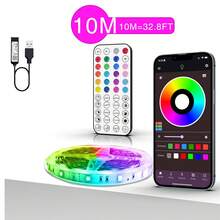 3ft-100ft Led Lights For Bedroom, Music Sync Color Changing Strip Lights With 44Key Remote And App Control,With Timing Function, Led Strip Lights Suitable For Room Home Decor, Wedding, Party, Holiday Atmosphere Decoration,Holiday Gifts - Nhiều màu - Xem 10