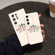 Funda de Teléfono de Silicona a Prueba de Golpes de Cobertura Completa de la Marca  con Patrón Navideño para Galaxy S24 S23 S22 Plus Ultra FE S21+ S20 A72 A54 5G A53 A52 A52S A51 A33 A32 A23 A22 A21S, Cubierta Protectora de Moda Más Vendida GN1 - Colores mixtos - Ver 6