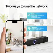 wiwacam 4K Ultra High Definition Camera, USB Plug-In, Video Recording, Storage, With Speaker, 100° Wide Angle, Motion And Person Detection, SD Storage, For Home Security And Nanny Monitoring. - Black - View 4