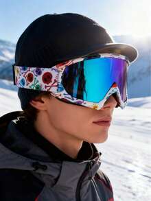 Over Glasses Snow/Snowboard Goggles Anti Fog 100% UV Protection Snowboarding, Motorcycle, ATV, Riding, Ski, Windproof Racing Glasses - A - 查看 2