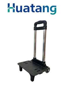 HuaTang Carrito para Mochila Escolar con 2 Llantitas Y 3 Posiciones Ajustable Plegable - Negro - Ver 7