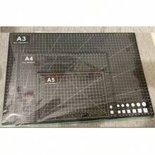 1pc/3pcs Extra Large Cutting Board Mat - A5/A4/A3 Size Self-Healing Board With Grid Lines & Diagonal Cutting Guides For Fabric, Paper, Cardboard - Heavy-Duty Craft, DIY, Office, School, Technical Drawing - Compatible With Cutting Machines (Compatible With A0-A3 Paper Sizes) - Green Grid Layout & White Border For Precise Alignment - Multicolor - View 12