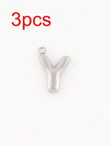3pcs/Set Stainless Steel A-Z Letter Pendant, Suitable For DIY Jewelry Making, Handcraft, 18K Gold Plated, 26 Alphabet Letters, Initial Jewelry - 3 Letters - View 28