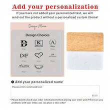 4 Stücke personalisierte eingravierte Marmor-Muster Holz Untersetzer, personalisierte Geschenke, Tischdekoration, Wohnaccessoires, geeignet für alle Jahreszeiten