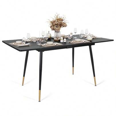 Meubles Cosy Ausziehbarer Esstisch für 4 bis 6 Personen, 120–160 x 80 x 75 cm