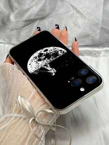 M398 Space Moon Astronaut Black Design Simple, Transparent, Angel Eye, TPU Phone Case, For IPhone 17 Pro Max For IPhone 16 15 14 13 12 11 Pro Max Plus XR Xs Max Clear Cover - 無色 - 查看 4