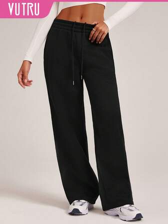 VUTRU กางเกงวอร์มขายาวทรงหลวมบุซับในกันหนาว สำหรับใส่ลำลองในชีวิตประจำวันและใส่ในบ้าน