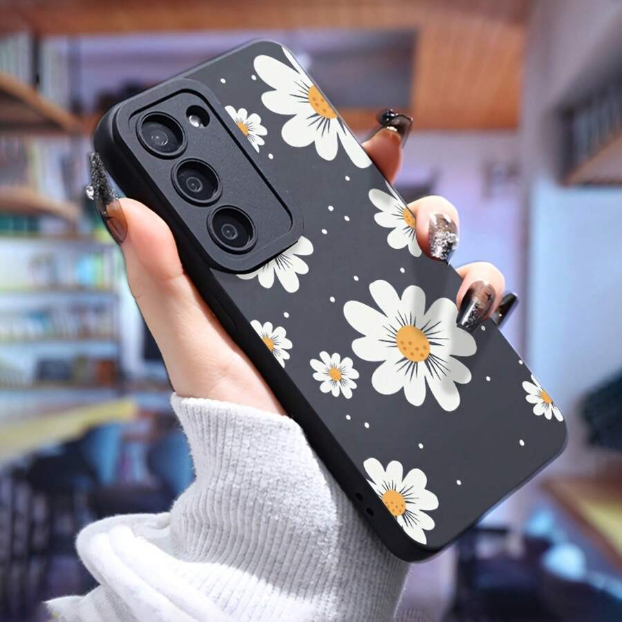 Una funda de teléfono de diseño circular amarillo adecuada para teléfonos de las series Galaxy S25 Ultra, S24 PLUS, S23+, S22 y S21.Cuenta con absorción de impactos, diseño antideslizante y ligero, nuevo diseño de moda y funda blanda de TPU de alta calidad. - Colores mixtos - Ver 1