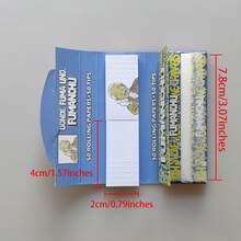 1/3 包，新款 78 毫米长便携式卡通主题卷烟纸，带烟嘴，50 张/包 - 日常手卷香烟必备 - 彩色 - 查看 4