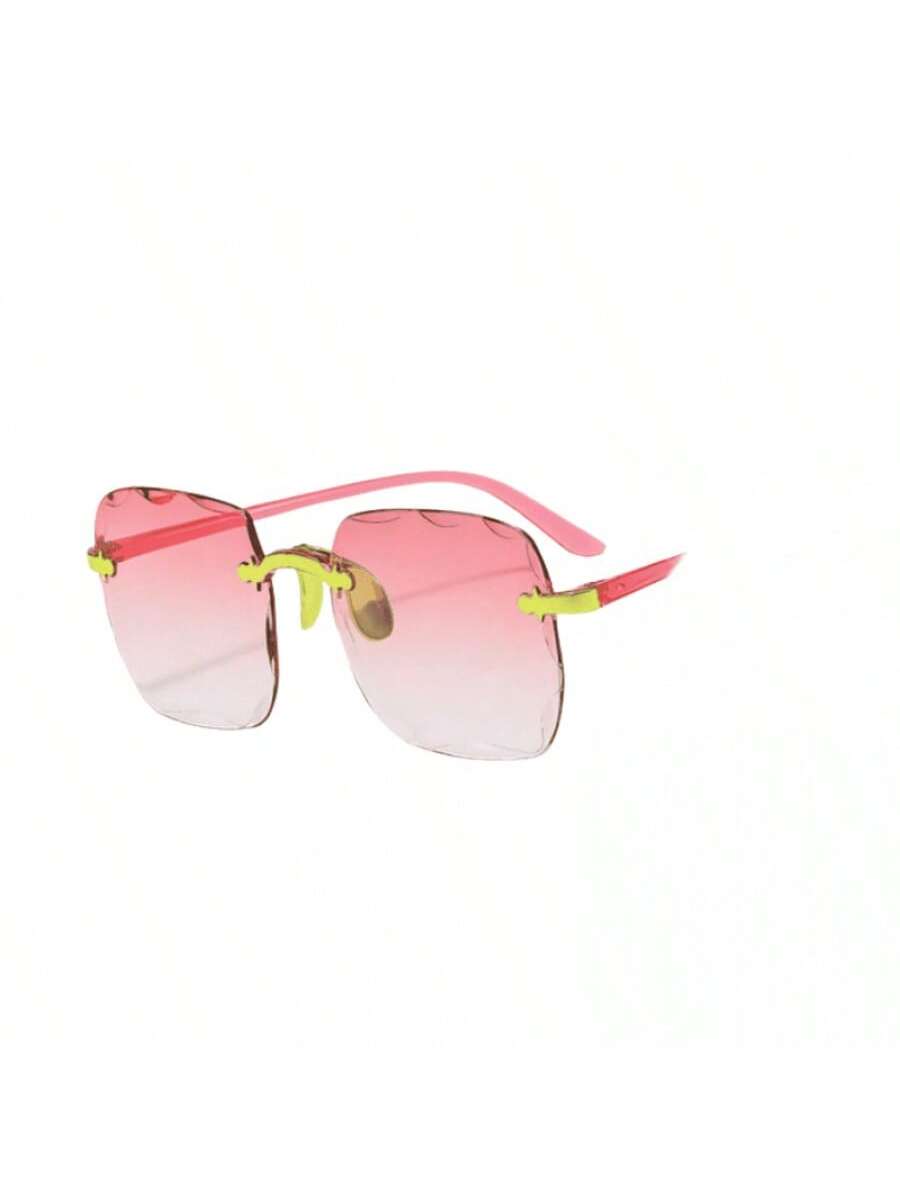Gafas de sol dobles rosas sin marco
