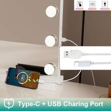 60x52 Cm Large Makeup Mirror Vanity Light Mirror 17 Dimmable LED Bulbs - Makeup Mirror Wall Vanity Mirrors With LED Light Adjustable Brightness Back To School - White - View 11