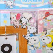 10pcs/Set New Snoopy Series Sticker Set, Cute & Fun Sticker Pack, PET Student Account Leaf Random Style, Christmas Gift, Christmas Stocking Stuffer, Christmas Decoration - Multicolor - View 4