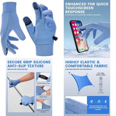 Guantes de invierno para hombres y mujeres con pantalla táctil, material térmico y resistente al viento, con agarre antideslizante y dedos con función de pantalla táctil, transpirables y cómodos para clima frío, guantes de pantalla táctil para teléfono y texto, regalo