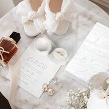 Velvet Ring Box, 3 Slots Octagon Jewelry Ring Box Vintage Ring Display Holder Case Wedding Ceremony Proposal Engagement Pearly White - Trắng ngọc trai - Xem 5