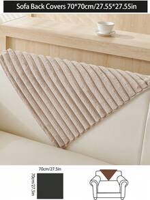 1 件厚毛绒沙发垫套，防滑沙发套，防尘可洗沙发套，卧室、办公室、客厅、宠物友好型家具保护套，适合 L 形组合式 1/2/3/4 座沙发，秋冬季 - 卡其色 - 查看 16