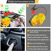 Car Jump StarterCarJump Starter adaptador de arranque para batería DeWalt de 20 V y 60 V cables de puente 11 AWG 1.2 pies para coche con batería de herramientaCar Jump Starter - como en la foto - Ver 3