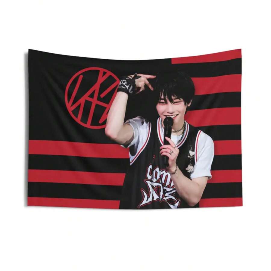 Skz I.N Jeongin Doinate Concert Banner, Ebers Kpop Flag, Skz Tour Erch, Gift Idea Stays , Birthday Gift Concert Erch - 1PC - 查看 1