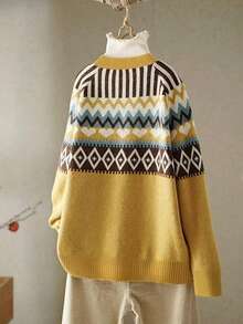 Cardigan à motif cœur tricoté, cardigan décontracté à boutons et manches longues pour femmes