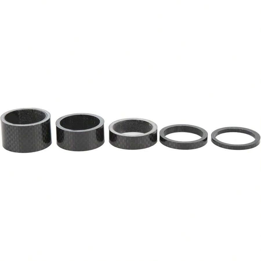 Espaciador de Auriculares de Bicicleta, Espaciadores de Vástago de Horquilla Delantera de Bicicleta de Fibra de Carbono para Bicicleta de Carretera Accesorio de Bicicleta de Horquilla Delantera de 28, - 1 - Ver 1