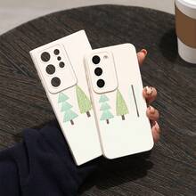 Adecuado para Samsung Nueva Funda de Teléfono de Silicona a Prueba de Golpes con Patrón de Árbol de Navidad para Galaxy S24 S23 S22 Plus Ultra FE S21+ S20 A72 A54 5G A53 A52 A52S A51 A33 A32 A23 A22 A21S Funda Protectora de Moda Más Vendida GN1 - Colores mixtos - Ver 6