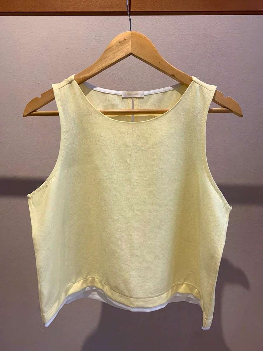 Women's Tank Top Casual Basic - 黃色 - 查看 1