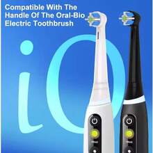 Replacement Heads "Compatible With" Oral B IO Electric Toothbrush,Toothbrush Brush Heads Compatible With" IO 3/4/5/6/7/8/9 Series, 4 Count Plaque Control (Black, Standard){Inchcolor_nameinch:InchBlackinch,Inchsize_nameinch:Inch4Count(Packof1)Inch} - 黑色 - 查看 2