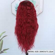 13X4 Free Part Blonde Loose Curly Synthetic Lace Front Wigs Pre Plucked Hairline Soft Long Deep Wave Wigs Glueless Blonde Loose Water Wave Wigs Soft Loose Curls Wig Heat Resistant HD Lace Front Wigs For Women Girls Party Daily Wear - 紅色 - 查看 9