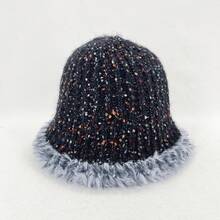 1pc, Knitted Fisherman's Hat, Frayed Brim, Winter-Warm Fisherman's Cap, Autumn Outdoor Accessory, Unisex Casual Headwear.
