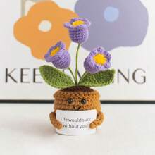 1 chậu cây cảnh mini in hoa truyền cảm hứng, đồ trang trí bàn làm việc dễ thương, hoa móc thủ công, cây mini, hoa lưu ly, hoa linh lan, hoa cúc vạn thọ, hoa cẩm chướng, hoa hướng dương, hoa xương rồng, hoa tulip, thiệp động viên ấm áp thủ công, đồ trang trí bàn làm việc, đồ trang trí phòng - Nhiều màu - Xem 31