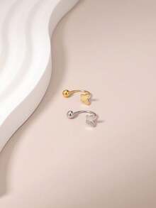 1 件 18K 镀金蝴蝶鼻环，防过敏轻质银质鼻饰耳环吊坠鼻穿孔珠宝/金口环/银鼻环/女士 316L 不锈钢唇环耳环/耳屏环软骨 - 蝴蝶型 - 查看 6