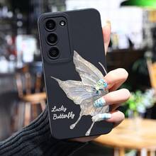 Funda de mariposa texturizada para Samsung Galaxy S25 Ultra/S24 PLUS/S23+/S22/S21 Series, a prueba de golpes y antideslizante, ligera, nuevo diseño de moda, funda protectora de TPU de alta calidad, agarre antideslizante, funda protectora a prueba de golpes, carcasa hermosa, funda de teléfono a la moda, material duradero, cubierta protectora flexible, cubierta protectora a prueba de golpes, para entusiastas de la tecnología, entusiastas de la moda - Colores mixtos - Ver 4