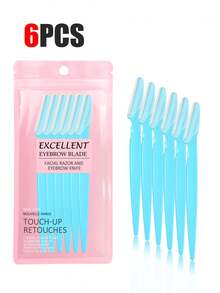 30pcs Exquisite Bagged Men's And Women's Facial Razors, Eyebrow Trimmers And Facial Hair Removers, Facial Hair Removal, Men's And Women's Facial Razors, Hair Trimming Tools, With Precision Sleeves, Hair Removers, Eyebrow Trimmers, Easy To Carry For Travel 1/3/6/12/24pcs (Pink)