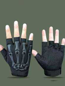 1 Pair Men's Outdoor Cycling Sports Fitness Half Finger Gloves - Multicolor - View 4