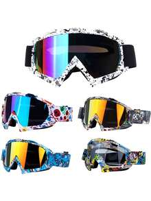 Over Glasses Snow/Snowboard Goggles Anti Fog 100% UV Protection Snowboarding, Motorcycle, ATV, Riding, Ski, Windproof Racing Glasses - D - 查看 3