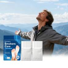 10pcs/Pack Gentle Formula Nourishing Body Health Daily Portable Foot Pads, Containing Turmeric Root Extract And Propolis Extract, Specially Designed To Help Relieve Smoking-Related Health Issues, Relax Body And Soothe Foot Muscles - Blue and White - View 3