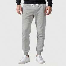 Kit Of 2 Men's Plain Flannel Sweatpants With Back Pocket - 黑色/灰色 - 查看 5