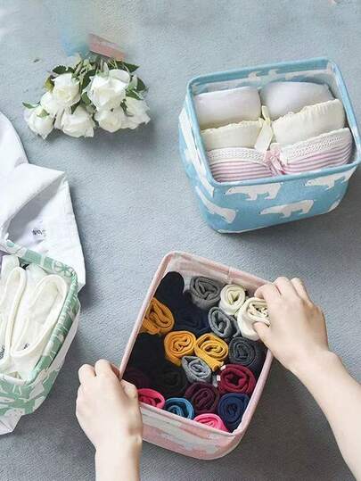 5/3/1Pc Large Capacity Storage Bag,Foldable Closet Organizer With Handle, Thick Fabric, Sturdy Fabric Wardrobe Storage Boxes,Storage Box For Storing Clothes, Documents, Certificates, And Other Items