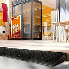 [Portable Sidewalk Ramp] 2pcs Portable Car Sidewalk Ramp Set - Threshold Ramp For Wheelchairs, Pets & Home Users - Ideal For Mobility Impaired & Seniors - Outdoor Use - Perfect Gift For Pet Owners & Halloween - 2pcs - 查看 9