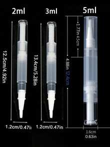 Bút xoay trong suốt 3ml, bút đựng dầu dưỡng móng rỗng kèm đầu cọ, ống đựng son bóng mỹ phẩm và dung dịch dưỡng dài mi - Trong sáng - Xem 8