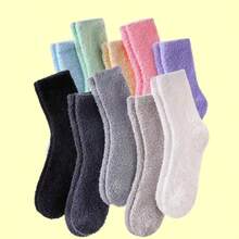 1/5/10 par wielokolorowych zimowych skarpet sportowych, grube i wygodne, ciepłe skarpety damskie, odpowiednie do zimowych butów, codziennego noszenia, na święta i imprezy, świetny prezent dla kobiet