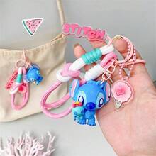 Lilo & Stitch Skateboard Keychain - Official Inspired Bag Charm, Cute Cartoon Character Key Ring For Backpacks/Purses, Soft PVC Collectible Trinket - Multicolor - View 7